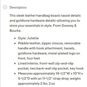Dooney & Bourke Bags - Dooney & Bourke shoulder bag Dooney & Bourke Bags - Dooney & Bourke shoulder bag